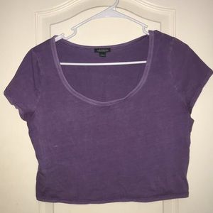 Wild Fable Lavender Scoop Neck Fitted Crop Top